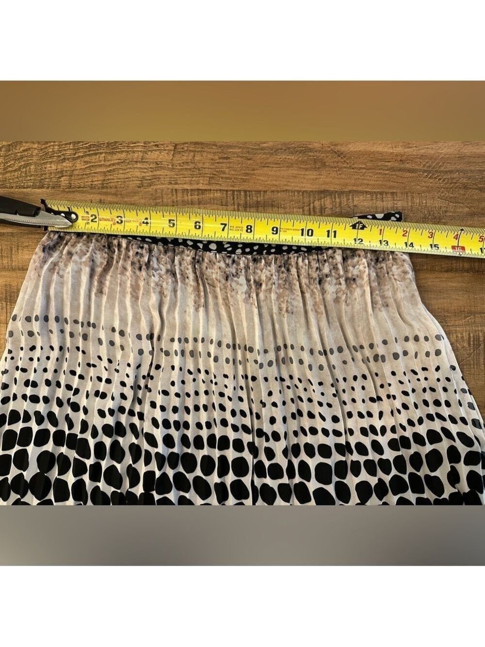 Mystree Pleated Skirt Polka Dot Print Size Small Looks brand new White Black - Picture 15 of 16